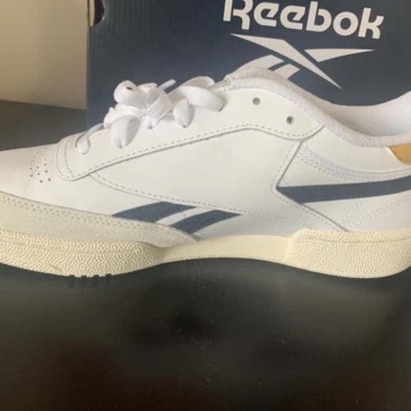 Reebok Club C Revenge Retro White Navy Gold Sz: 10 - Picture 3 of 6